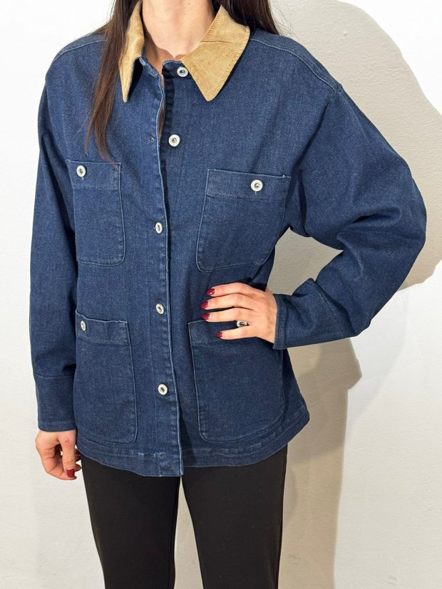 Giacca camicia jeans donna