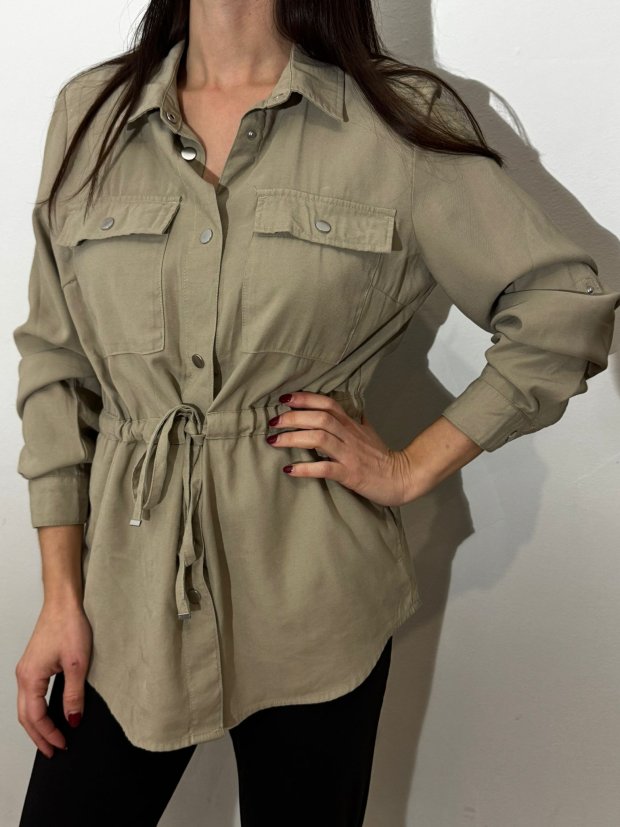 Giacca camicia militare donna
