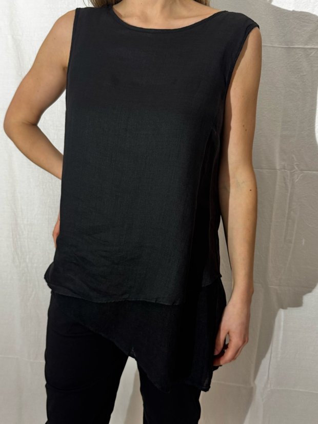 Smanicato maglia donna LA FABBRICA DEL LINO